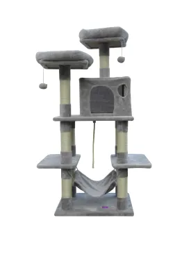 145cm Cat Scratching Post Tree | Scratcher Pole | Little Grey