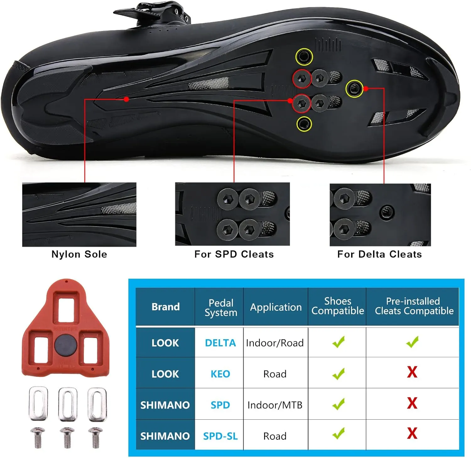 Mens Womens Cycling Shoes Compatible with Pelaton Bike Shoes Road Bike Shoes Riding Bicycle Pre-Installed with Delta Cleats Clip Indoor Outdoor Pedal