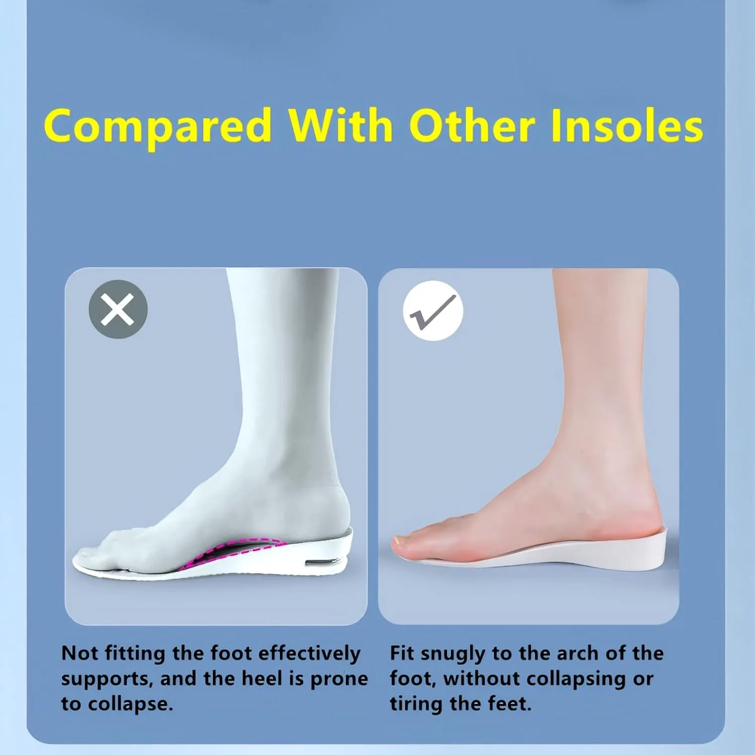 Shoe Inserts To Make You Taller,Height Increase Insoles for Man Women Kids,Foot Heel Lifts for Shoes Leg Length Discrepancy,Shoe Height Booster,Height Boosting Insoles for Men (9.3''Lx1.6''UP) (1PAIR)