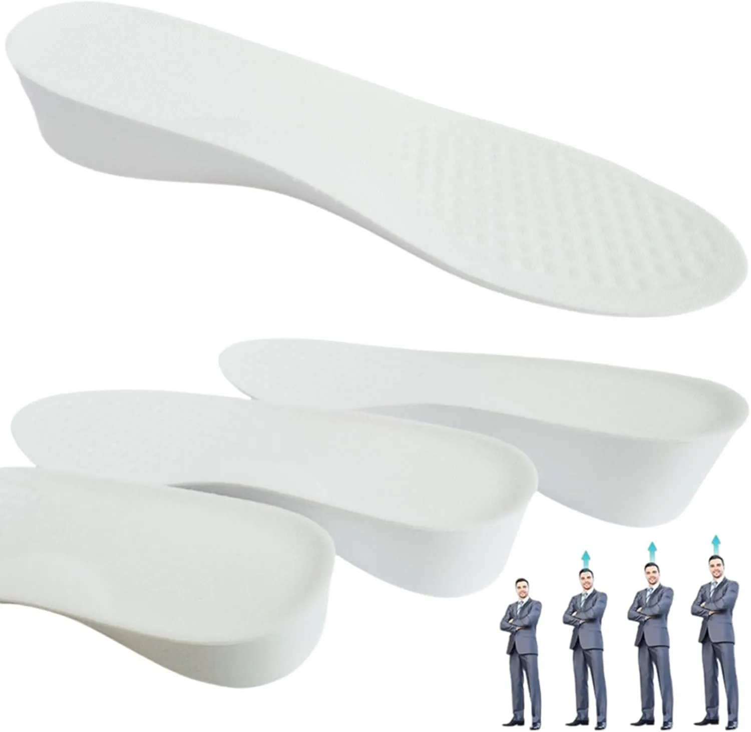 Shoe Inserts To Make You Taller,Height Increase Insoles for Man Women Kids,Foot Heel Lifts for Shoes Leg Length Discrepancy,Shoe Height Booster,Height Boosting Insoles for Men (9.3''Lx1.6''UP) (1PAIR)
